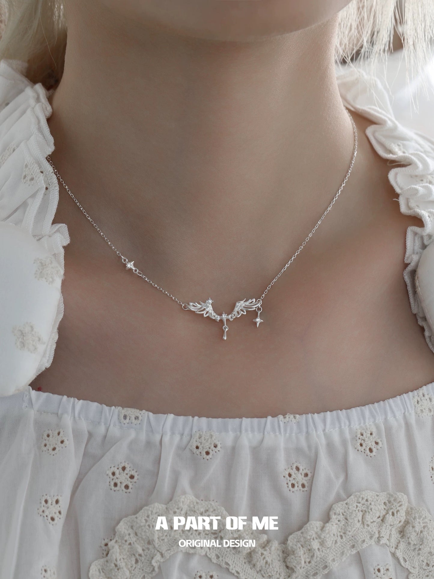 Angel Dream S925 Sterling Silver Angel Wings Necklace