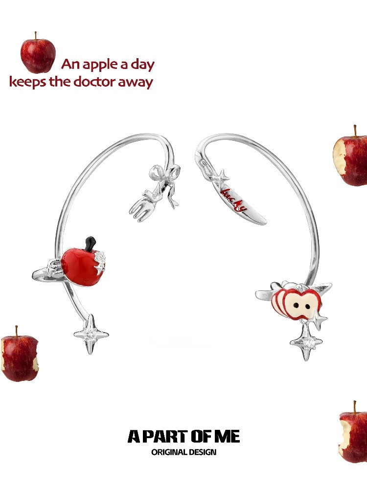 Apple Slice 18K Platinum Plating Lucky Apple Ear Wraps
