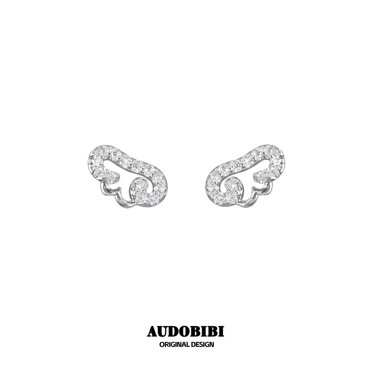Judgement Angel S925 Sterling Silver Angel Wings & Cross Earring Set
