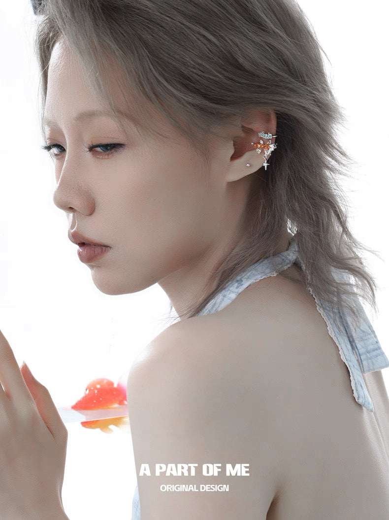 Dreamcore Goldfish 18K Platinum Plating Summer Dream Earcuffs