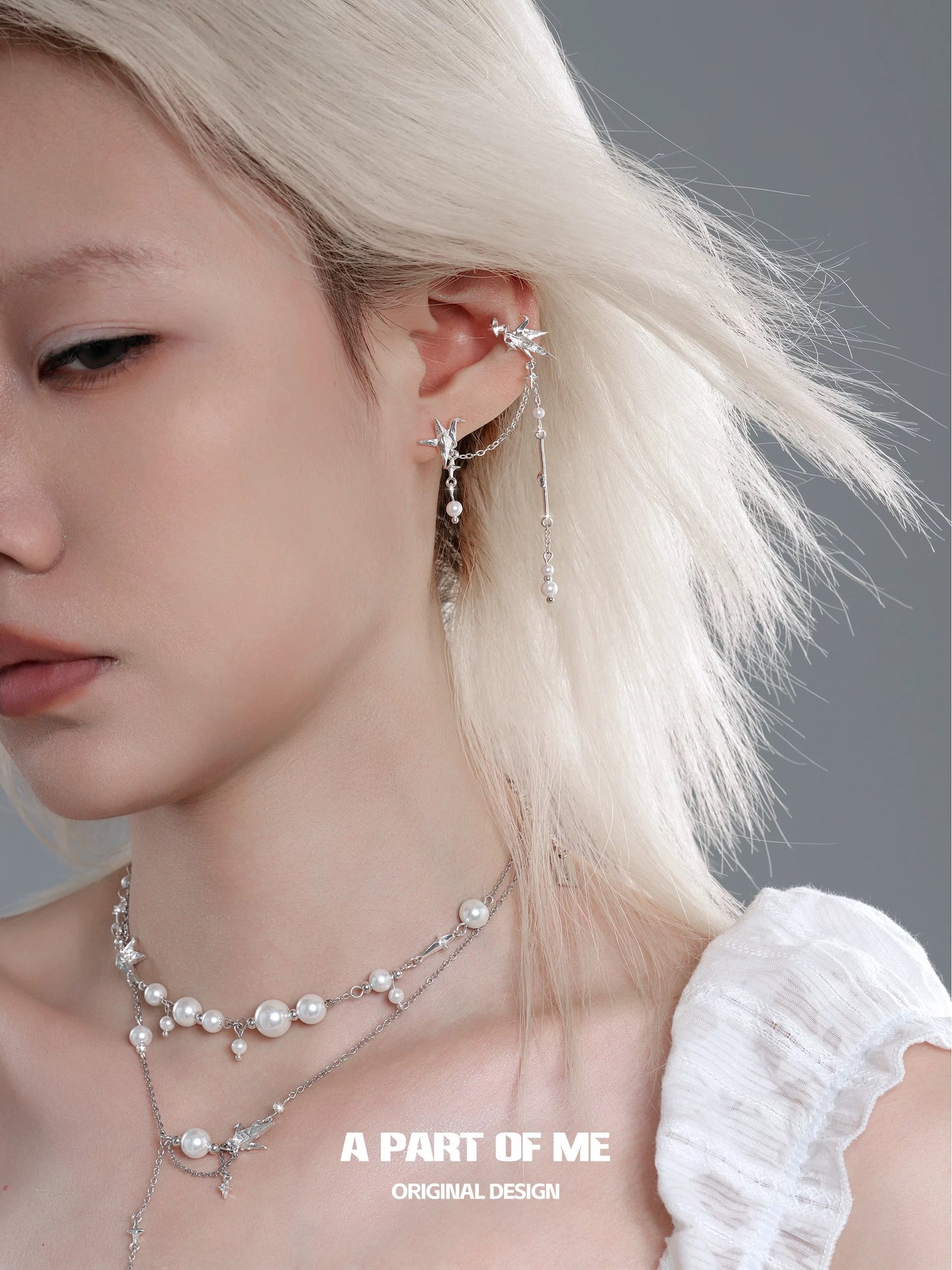 Corigami Era 18K Platinum Plating Paper Crane Earrings