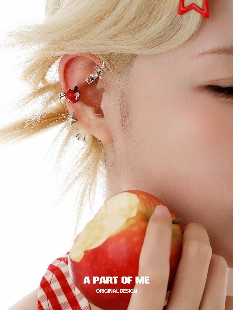 Apple Slice 18K Platinum Plating Lucky Apple Ear Wraps
