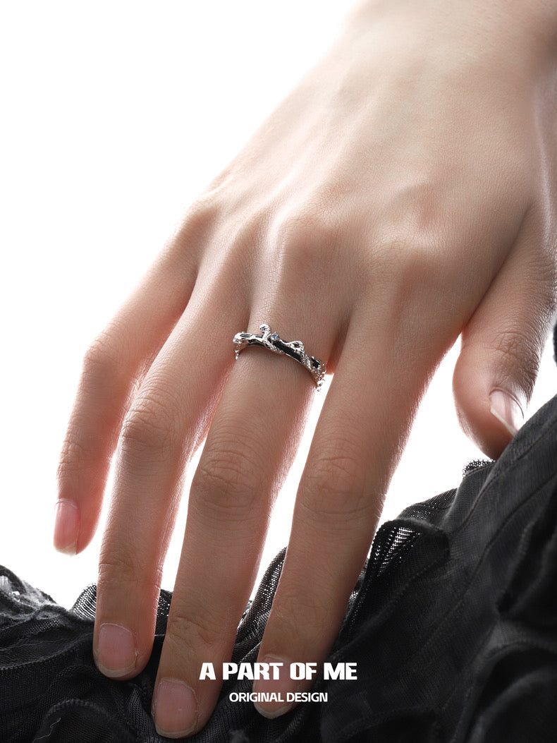 Year of the Snake S925 Sterling Silver & Leather Snake Ring