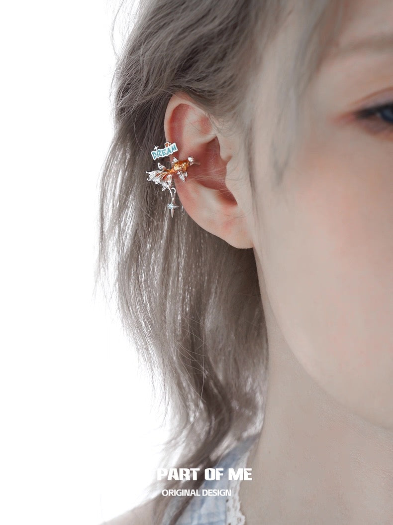 Dreamcore Goldfish 18K Platinum Plating Summer Dream Earcuffs