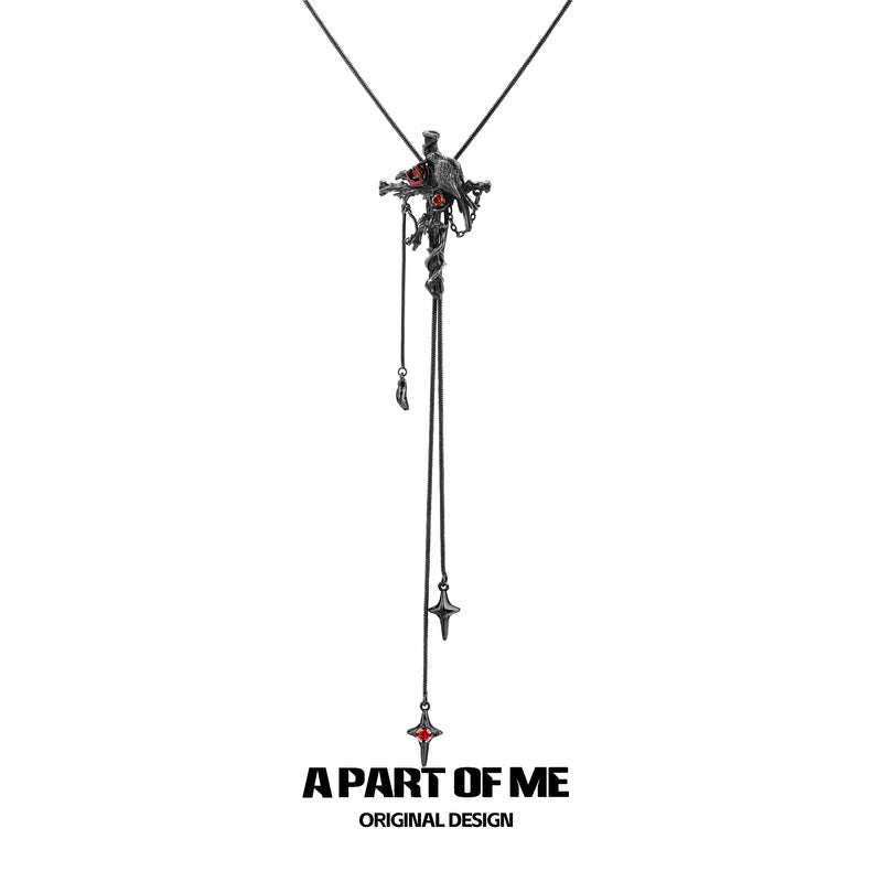 Crow Collection (Sylus's Version) Platinum Plated Lariat Necklace