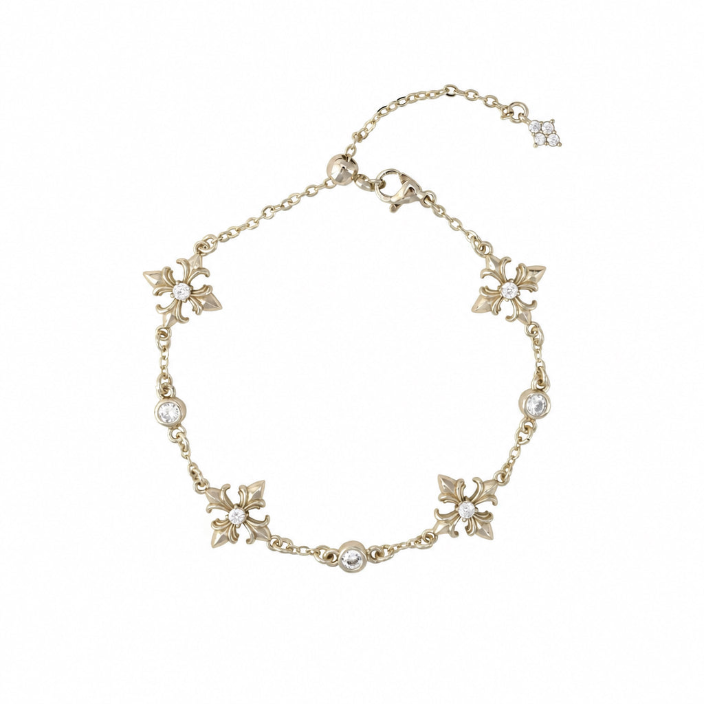 Champagne Gold Iris Gold-plating Slider Bracelet