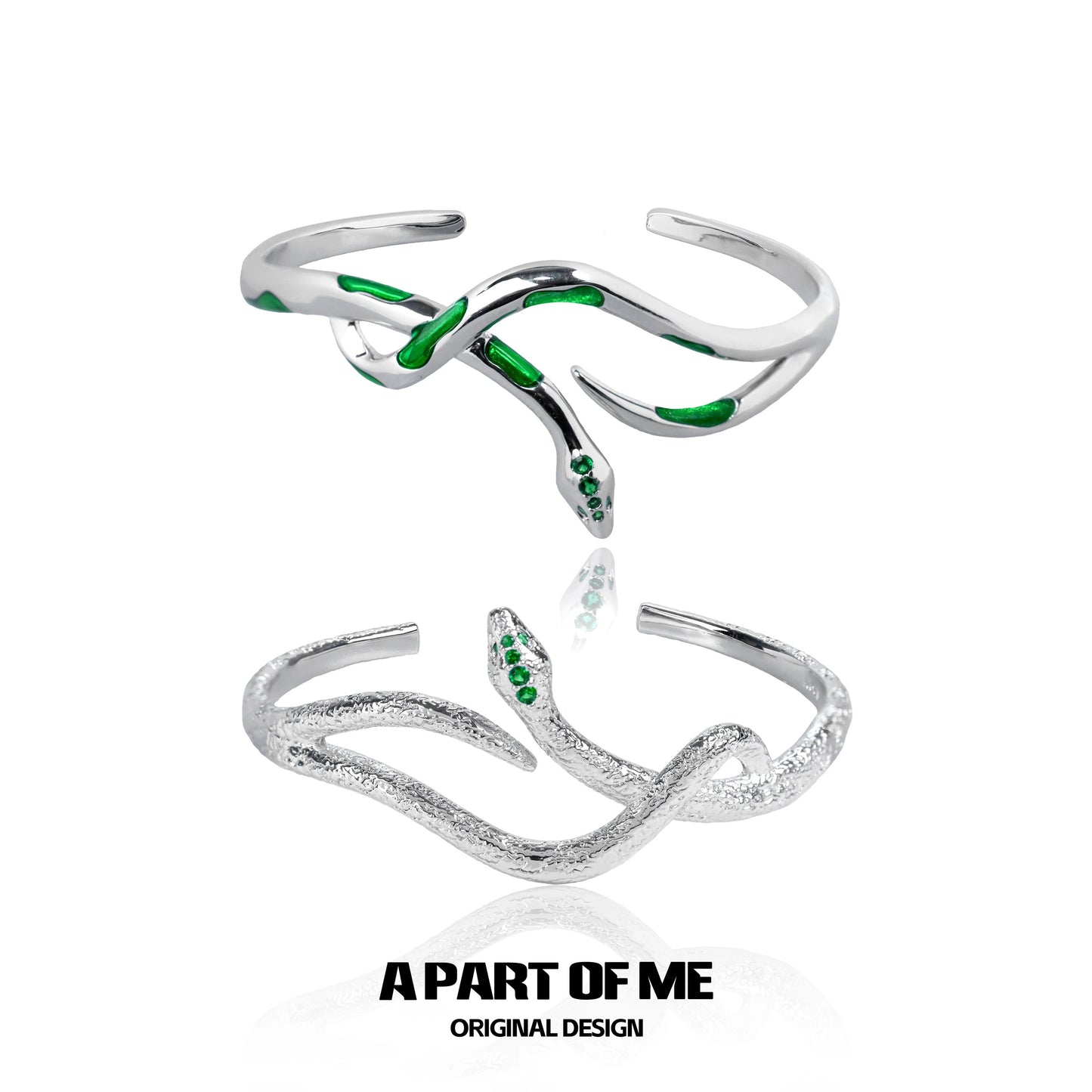 Slytherin Collection 18K Platinum Plated Snake Bangle
