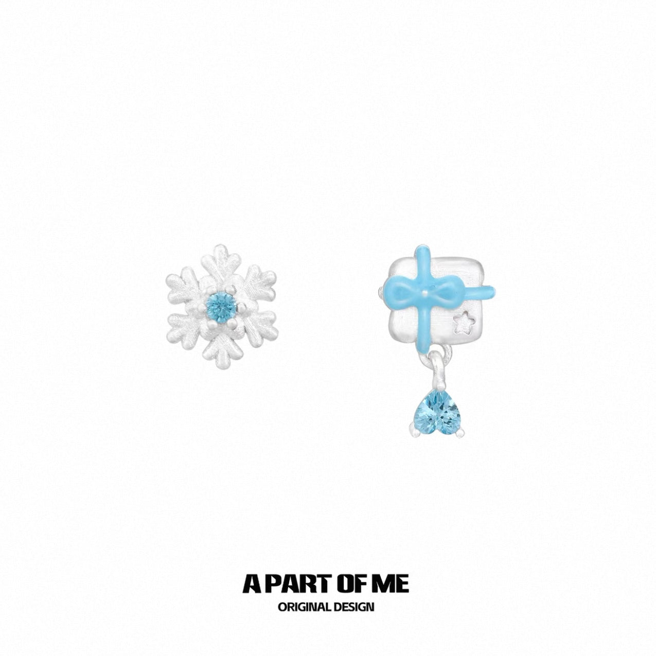 Snowflakes 18K Platinum Plating Winter Mini Stud Earrings Set