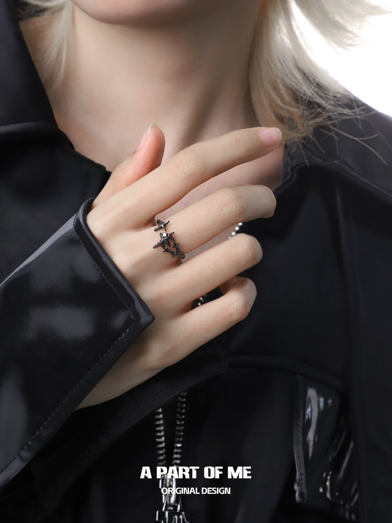Fallen Star S925 Sterling Silver Couple Rings