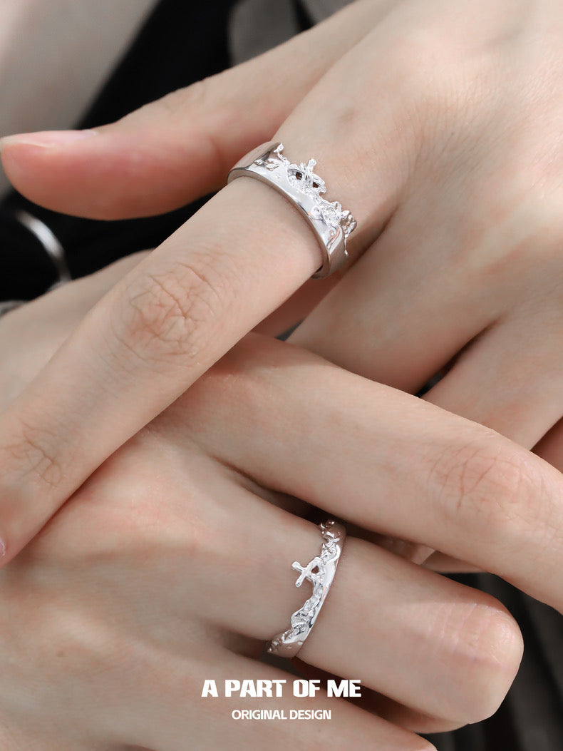Redemption S925 Sterling Silver Couple Rings