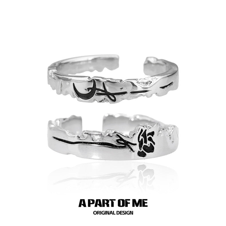 Moonlight Faust S925 Sterling Silver Couple Ring