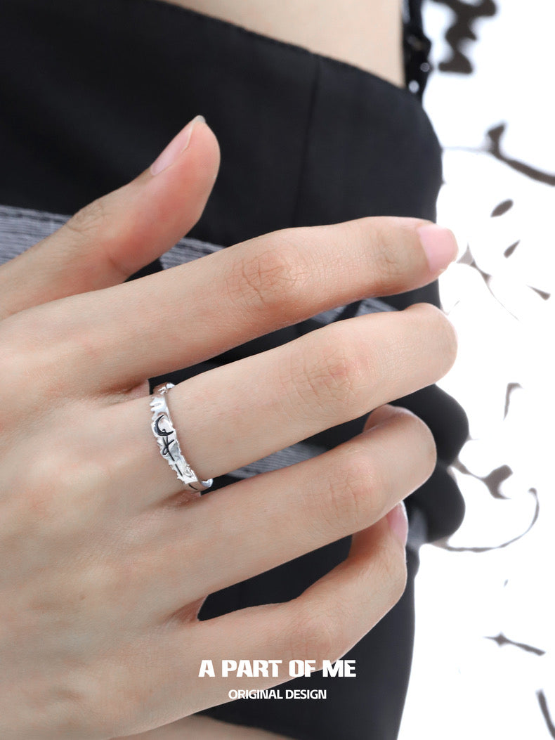 Moonlight Faust S925 Sterling Silver Couple Ring