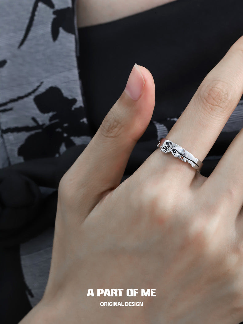 Moonlight Faust S925 Sterling Silver Couple Ring