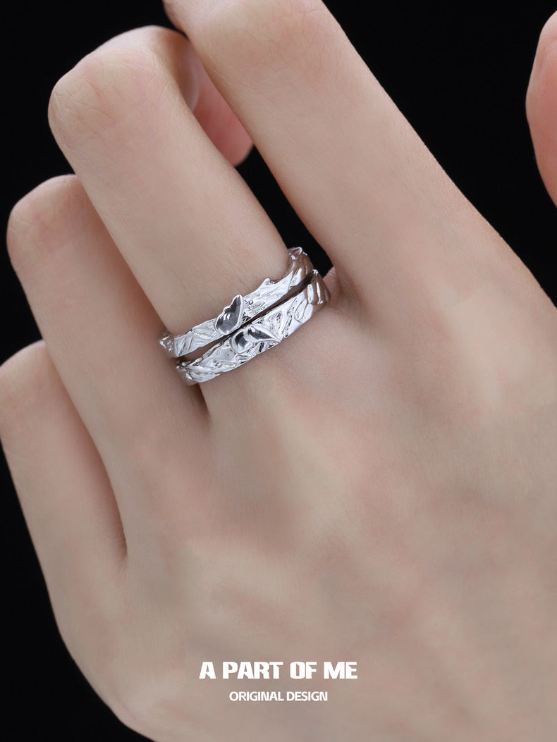 Symbiosis S925 Sterling Silver Couple Rings