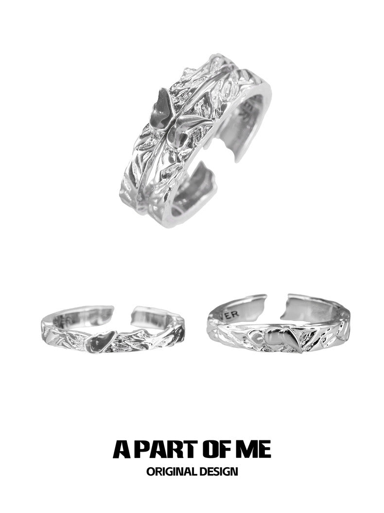 Symbiosis S925 Sterling Silver Couple Rings