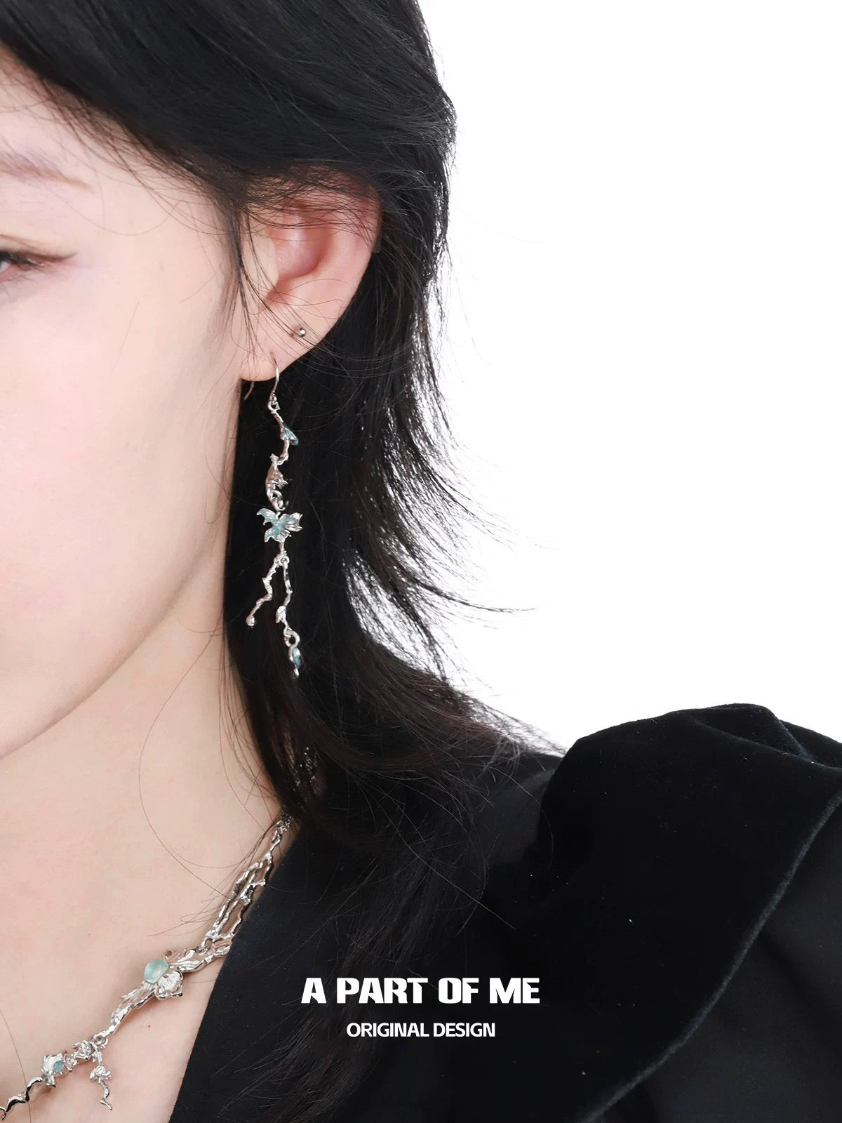 First Love 18K Platinum Plating Dangle Earrings