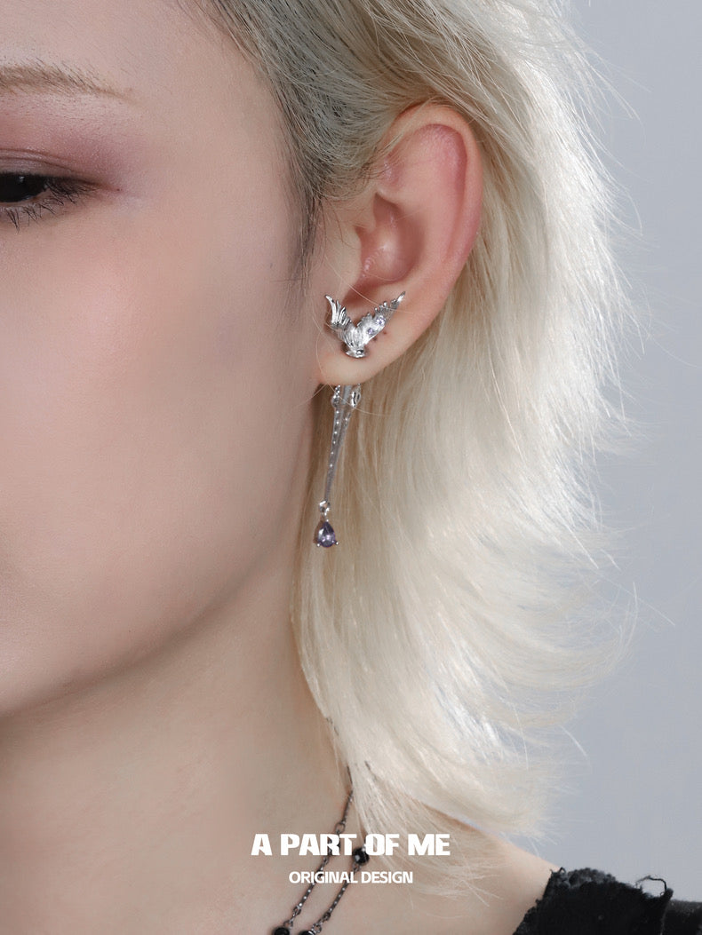 Fishtail Dart (Rafayel's Version) 18K Platinum Plating Earrings
