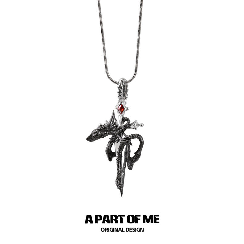 Dragon's Claw 18K Platinum Plating Pendant Necklace