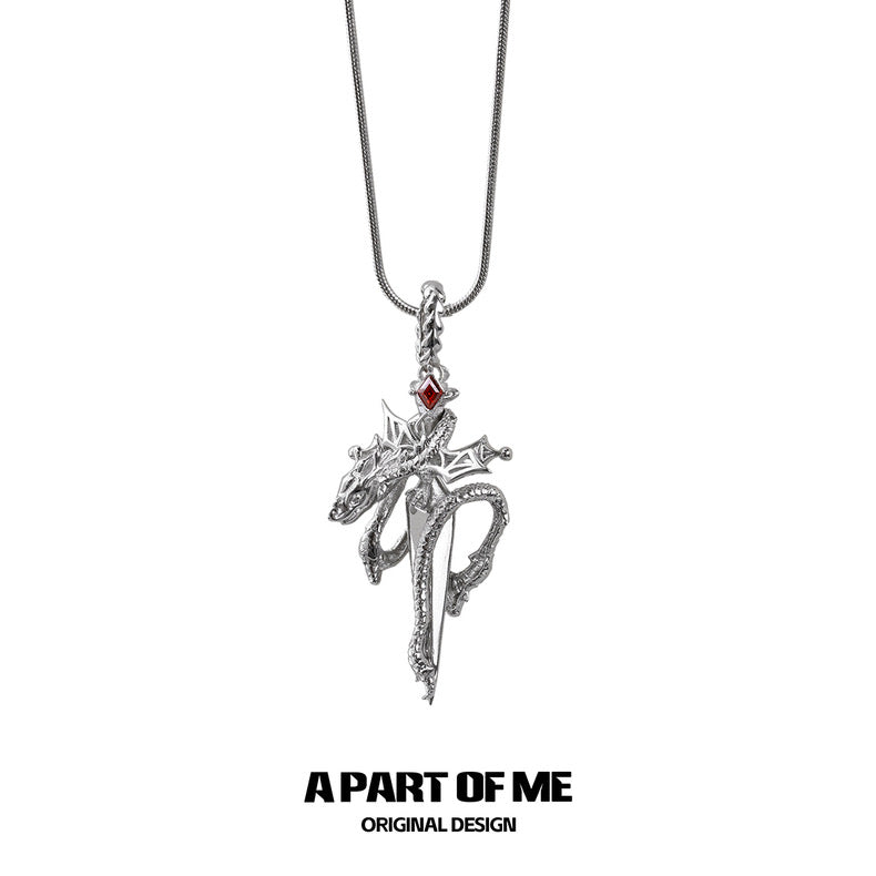 Dragon's Claw 18K Platinum Plating Pendant Necklace