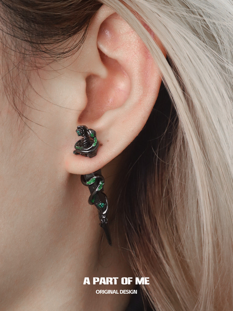 Slytherin Collection 18K Platinum Plating Sword Earrings