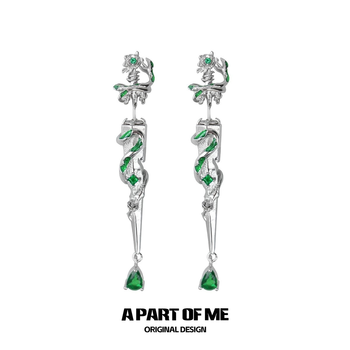 Slytherin Collection 18K Platinum Plating Sword Earrings