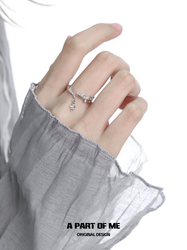 The Fortune Dragon S925 Sterling Silver Basic Resizable Rings