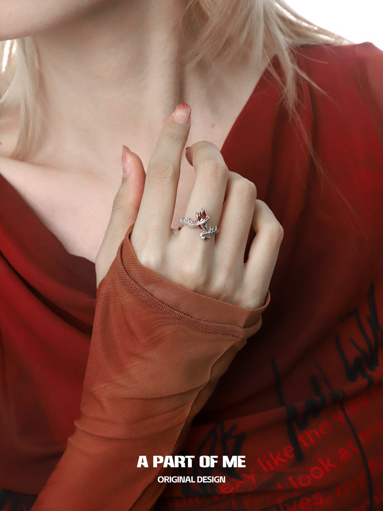 Dragon's Claw S925 Sterling Silver Basic Resizable Rings