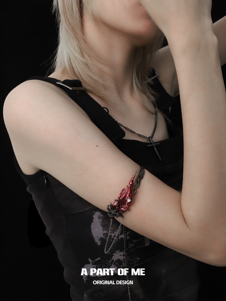 Palpitate 18K Platinum Plating White Agate Tassel Armlet/Armband
