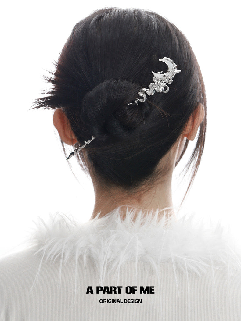 Moonlight 18K Platinum Plating Natural Shells Detachable Tassel as Earring Hairpin