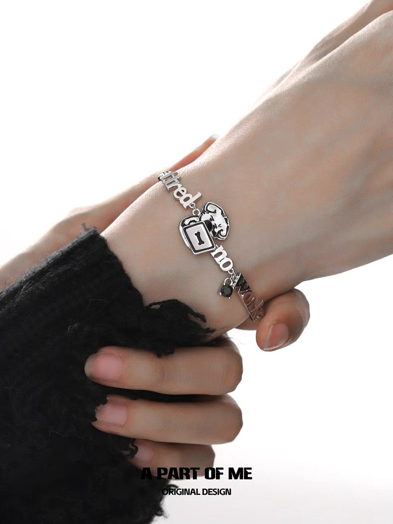 Burnout Puppy 18K Platinum Plating Slider Bracelet