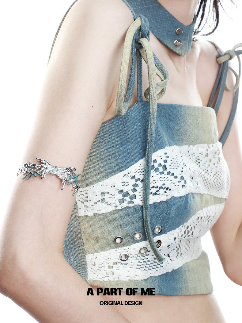 Ice Snake 18K Platinum Plating Snake & Butterfly Armlet