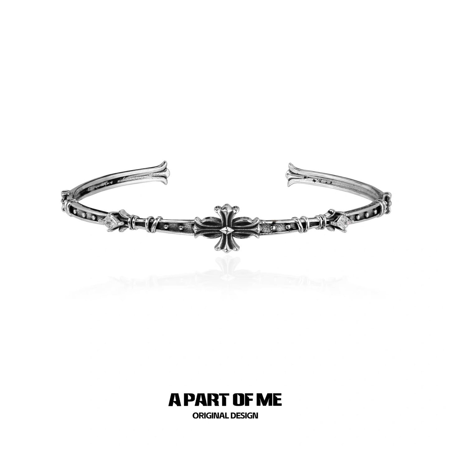 Iris S925 Sterling Silver Retro Style Bangle