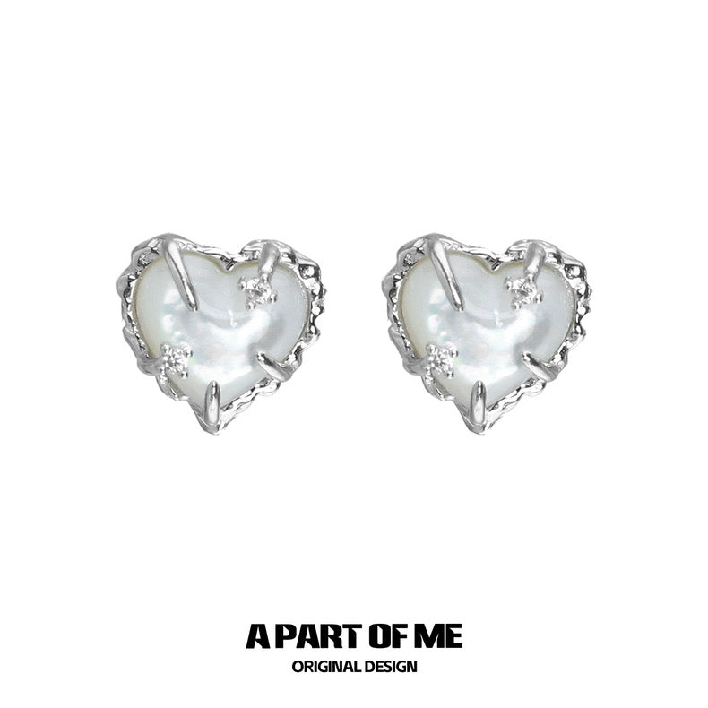 Heart of The Sea S925 Sterling Silver Natural Shell Earrings