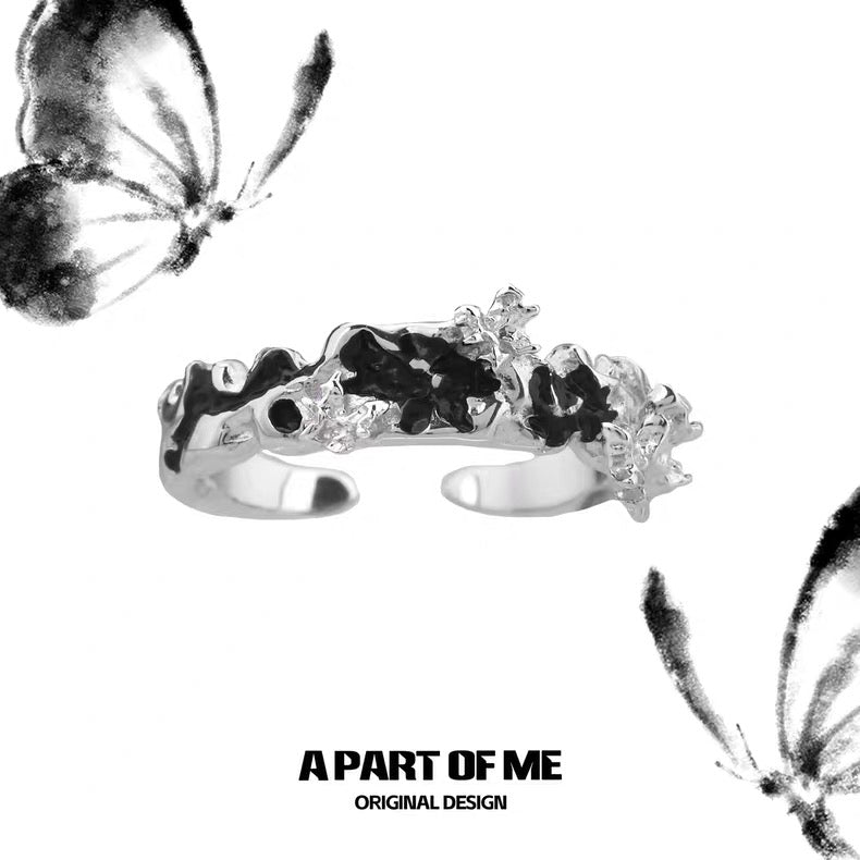 Nocturne Butterfly S925 Sterling Silver Adjustable Ring