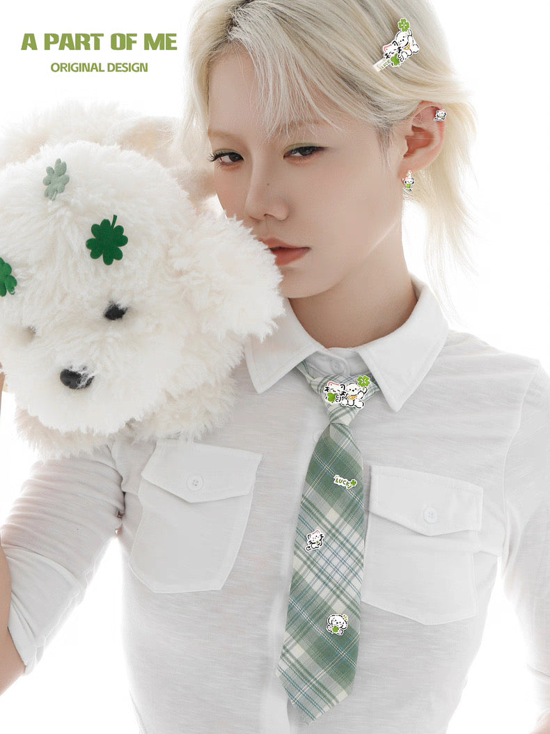 The Lucky Clover Kitten & Puppy JK Necktie