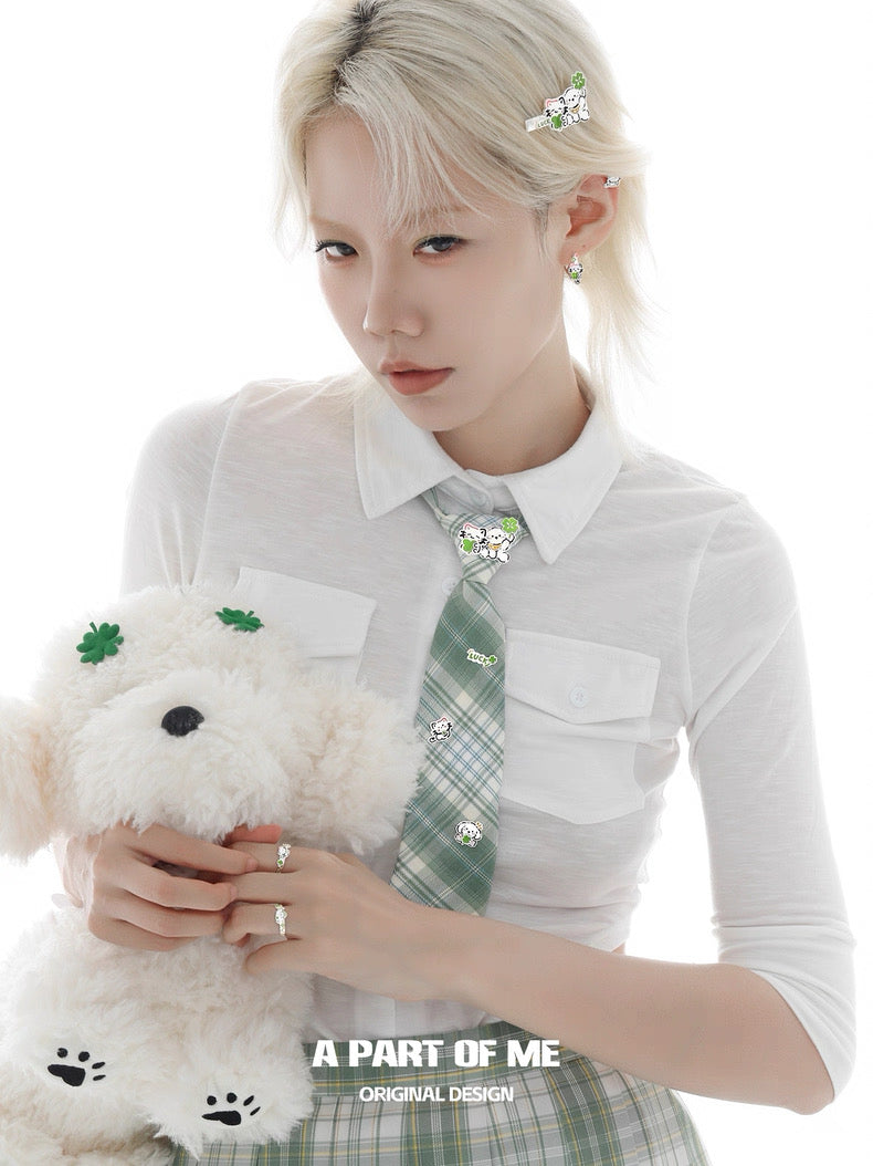 The Lucky Clover Kitten & Puppy JK Necktie