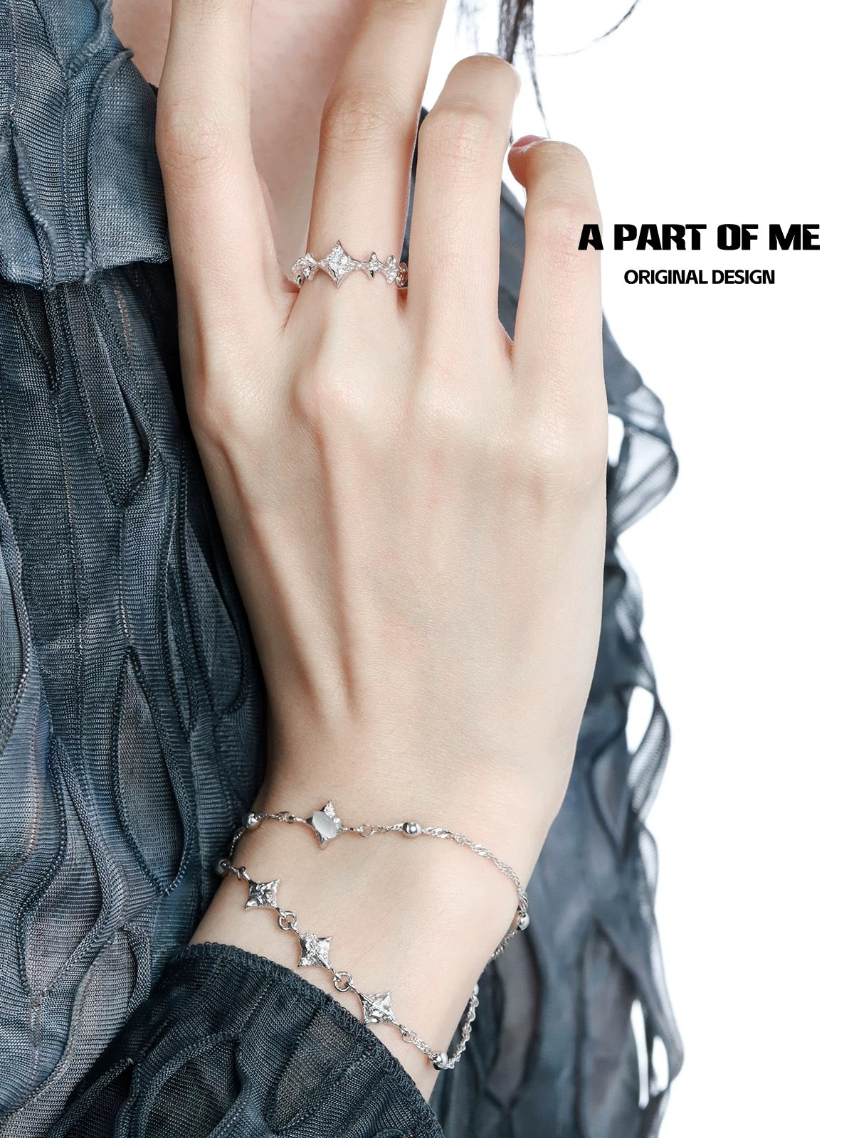 Starlight S925 Sterling Silver Double Layered Bracelet