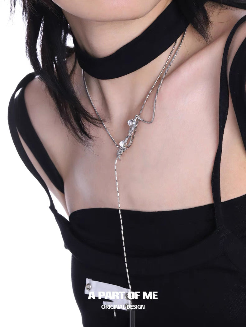 Fantasy Series 18K Platinum Plating Moonstone Necklace