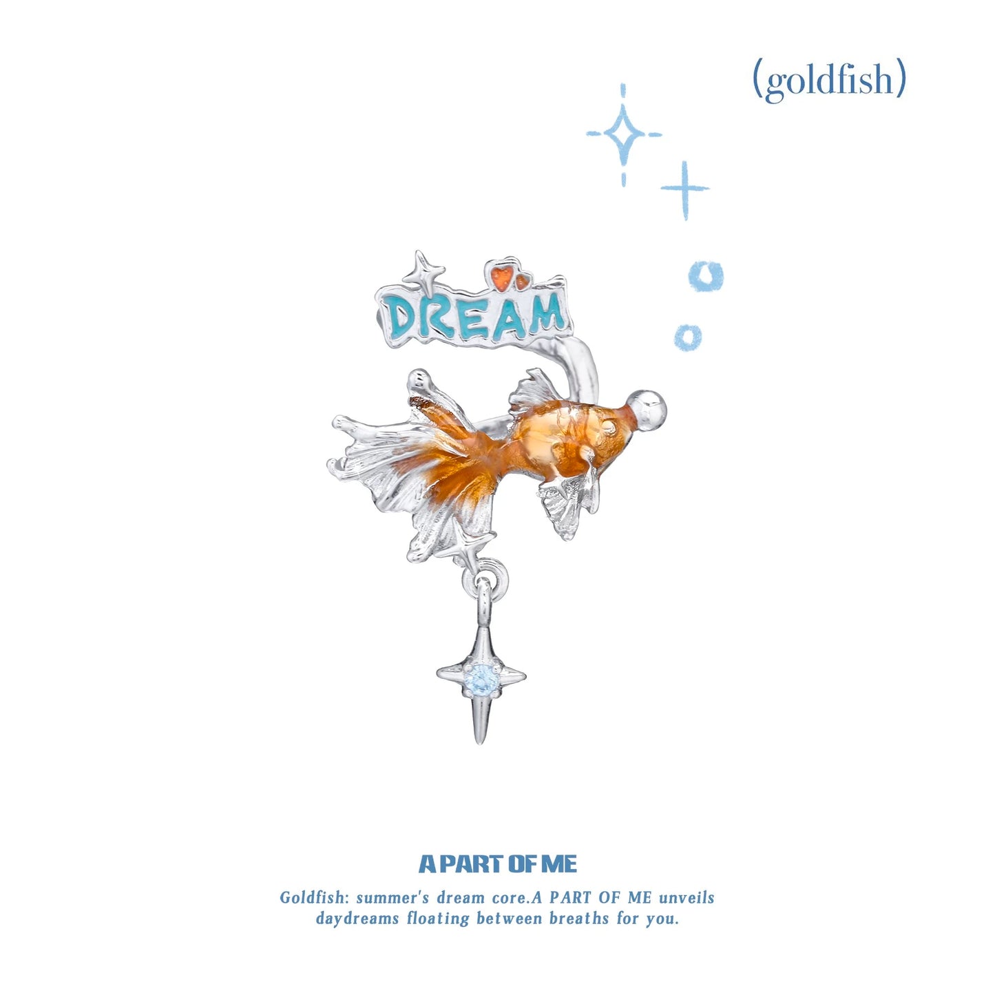 Dreamcore Goldfish 18K Platinum Plating Summer Dream Earcuffs