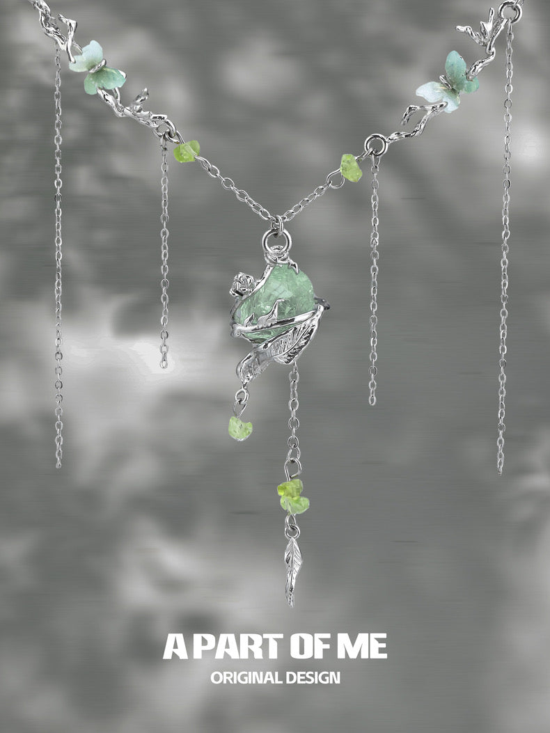 Forest Fairy Platinum Plated Necklace