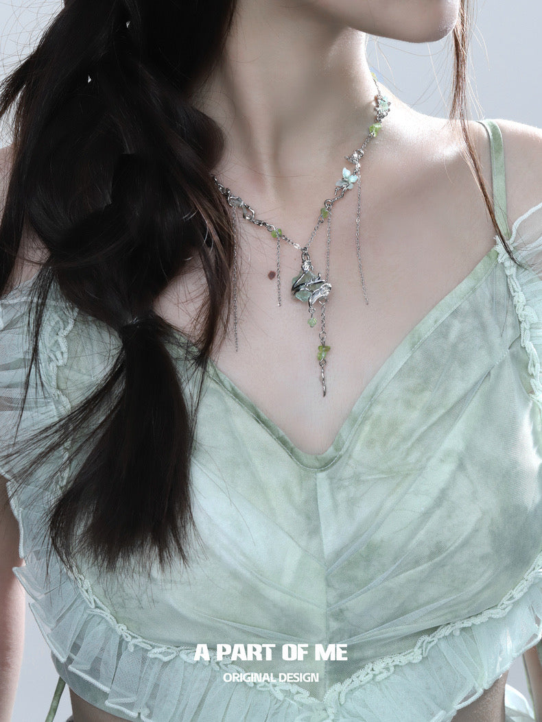 Forest Fairy Platinum Plated Necklace