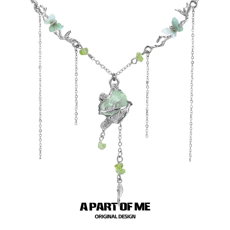 Forest Fairy Platinum Plated Necklace