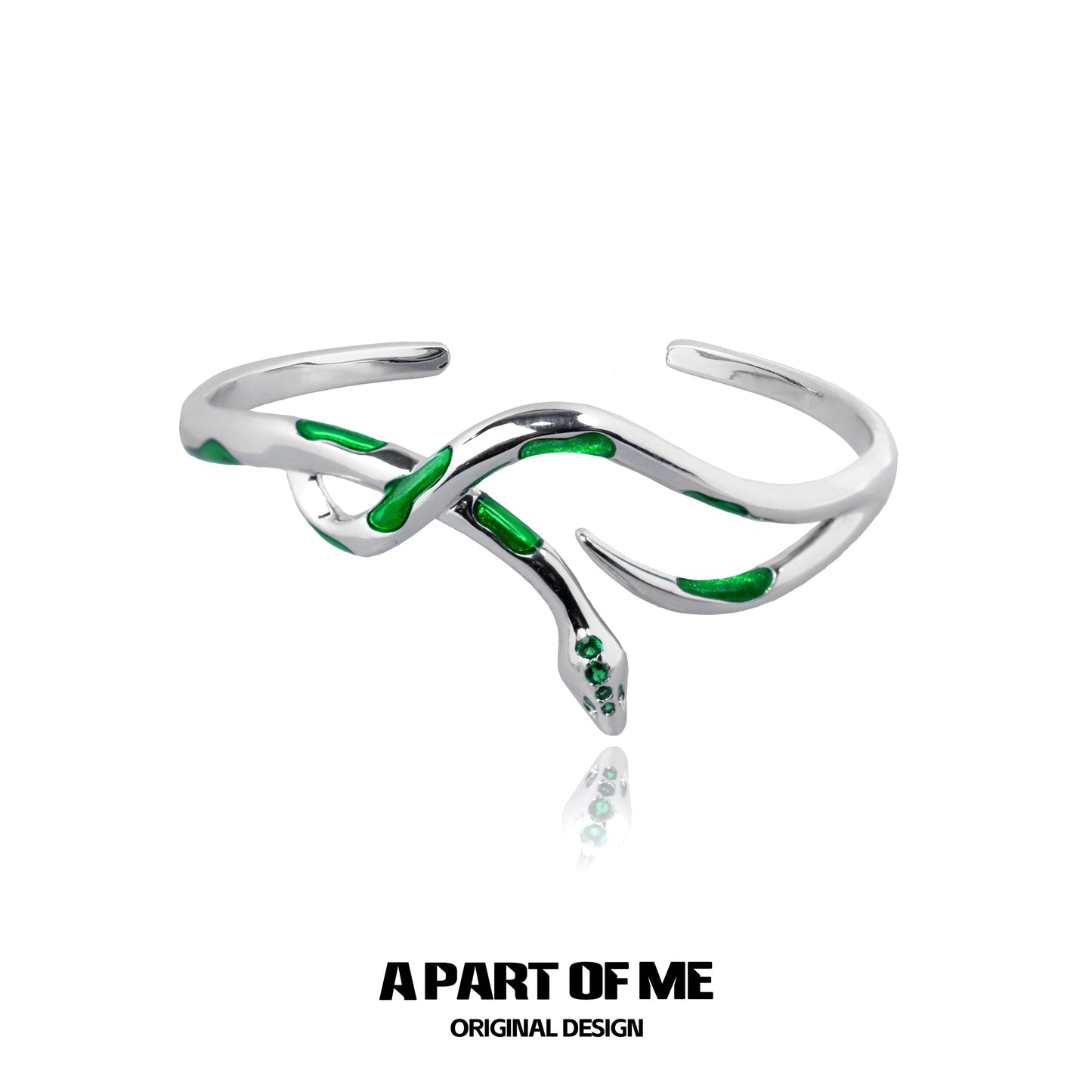 Slytherin Collection 18K Platinum Plated Snake Bangle
