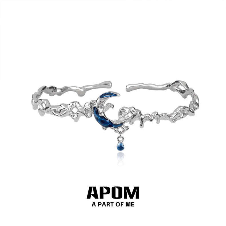 Blue Moon Collection 18K Platinum Plated Bangle