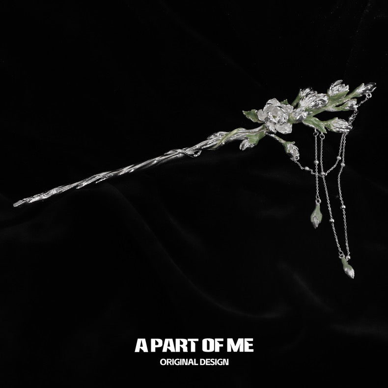Jasmine Series 18K Platinum Plated Hairpin