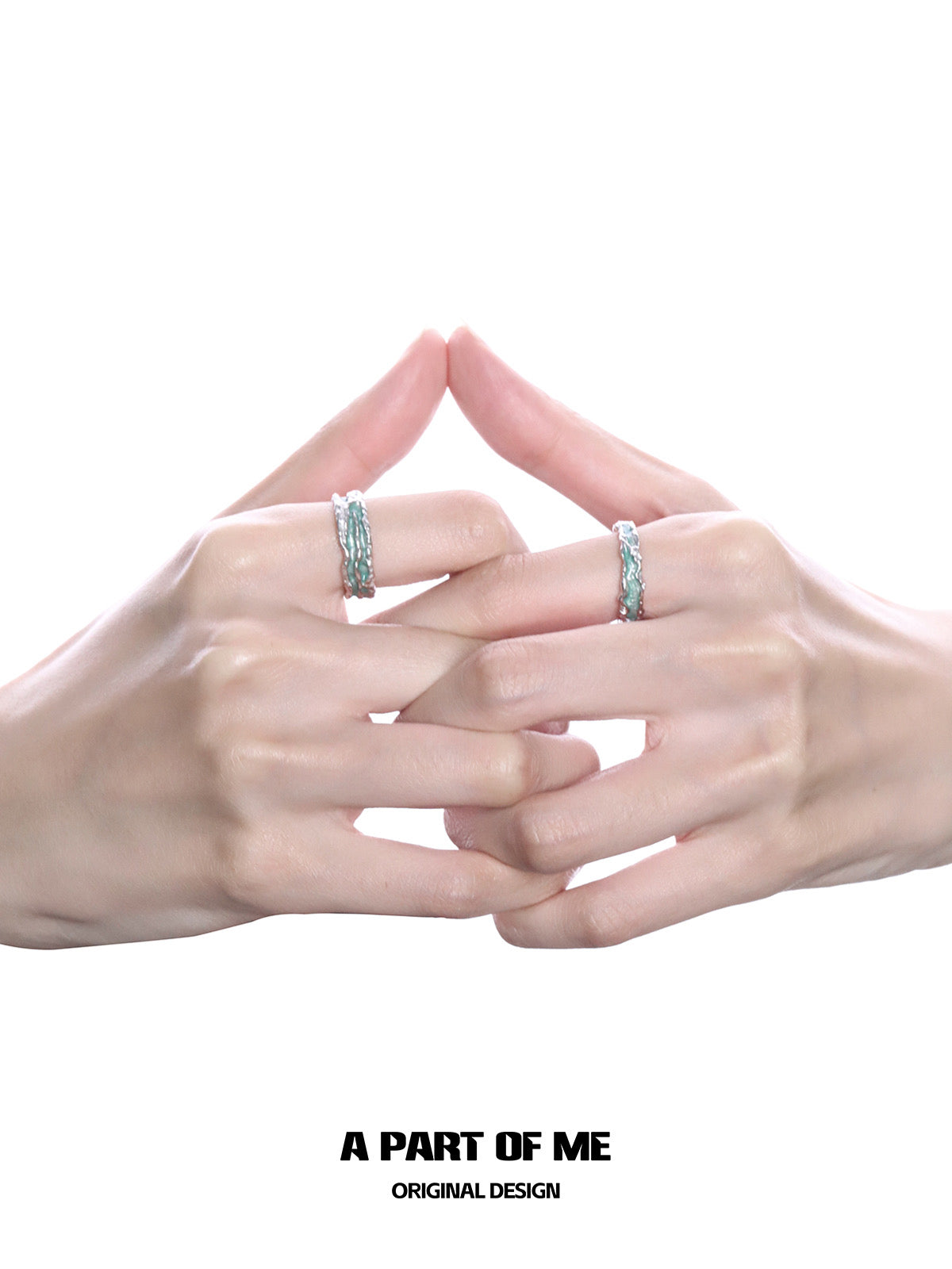 Mint Collection S925 Sterling Silver Couple Rings
