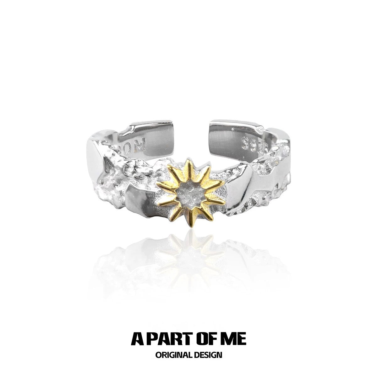 Sun & Moon S925 Sterling Silver Couple Rings