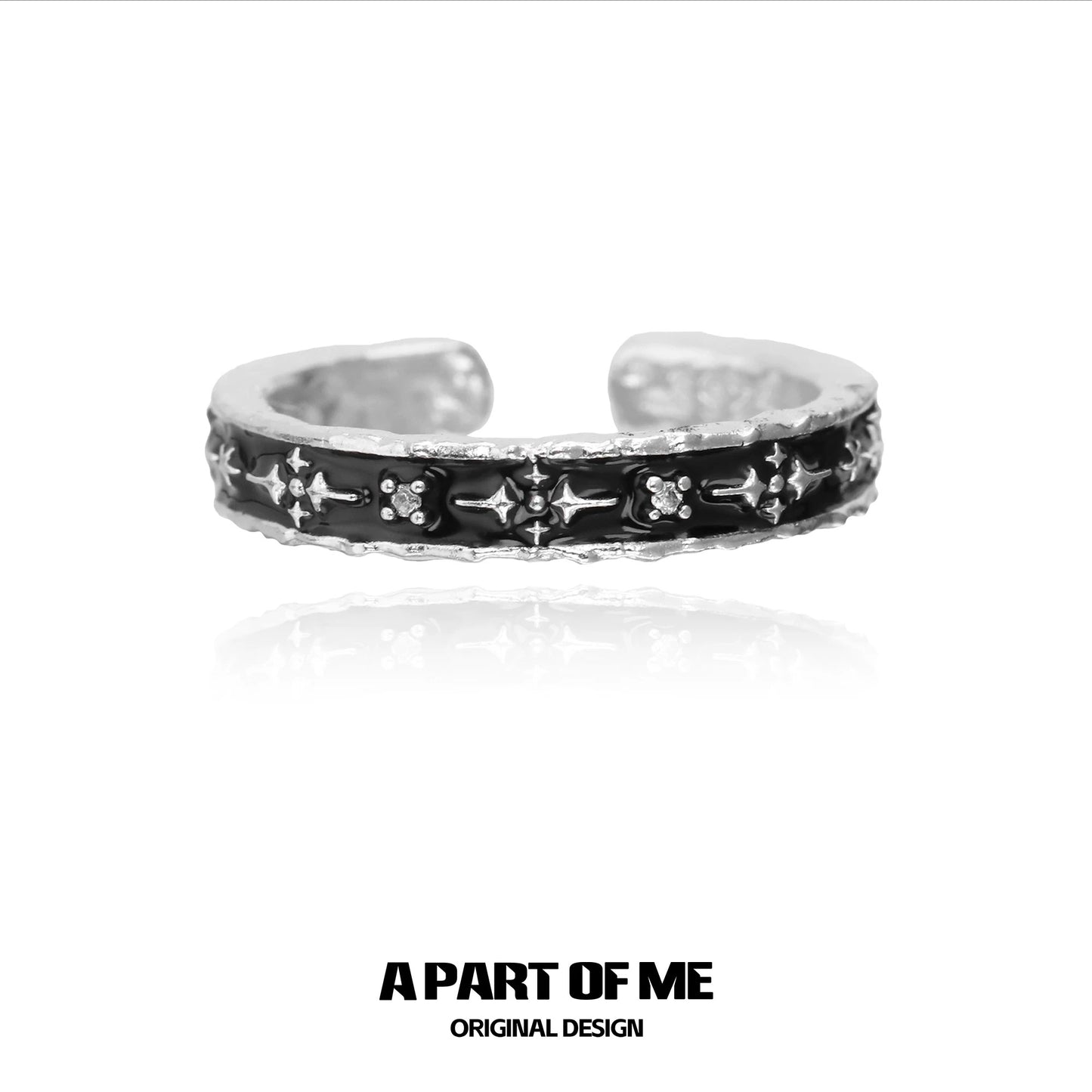 Night Sky S925 Sterling Silver Couple Rings