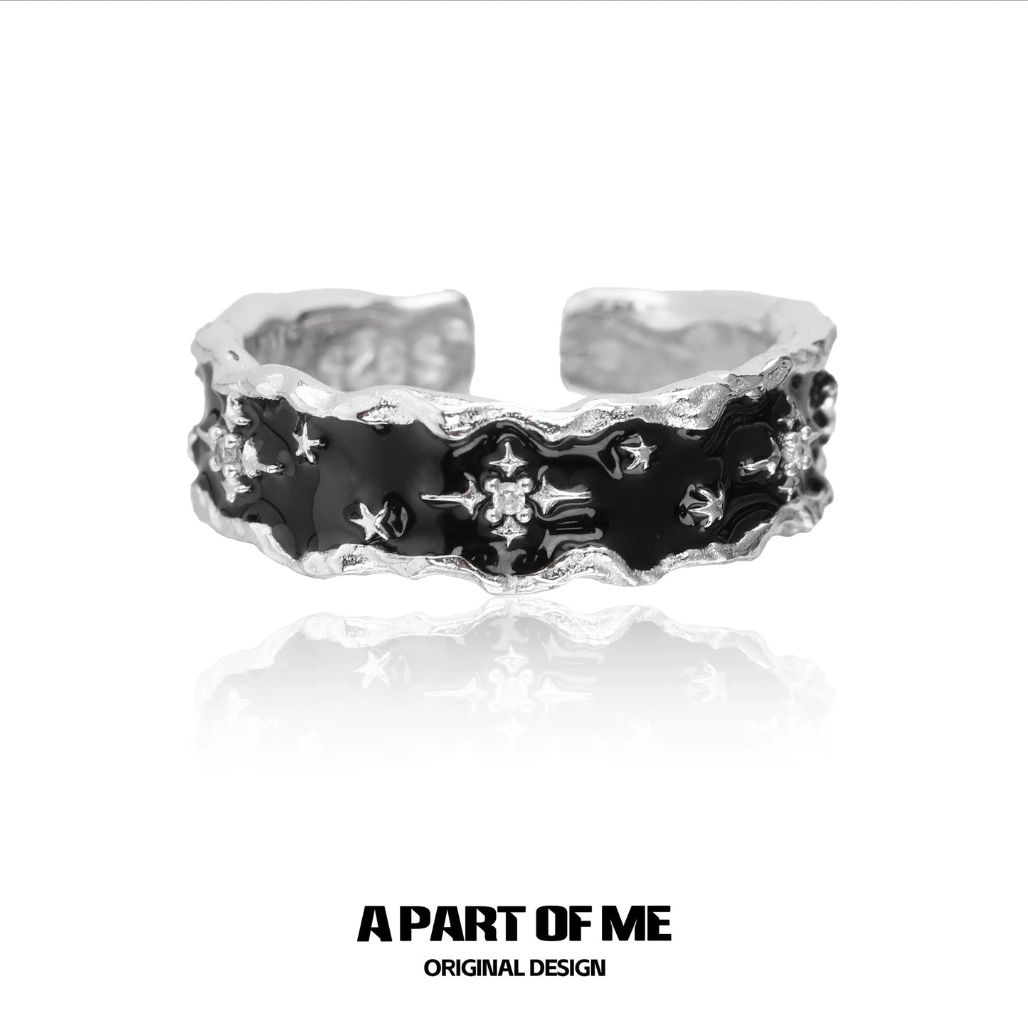 Night Sky S925 Sterling Silver Couple Rings
