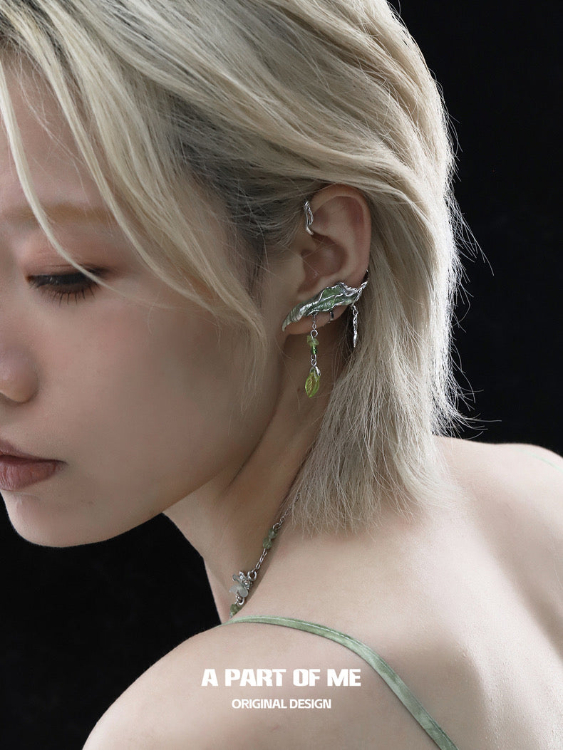Forest Fairy 18K Black Hold Plated Ear Wraps
